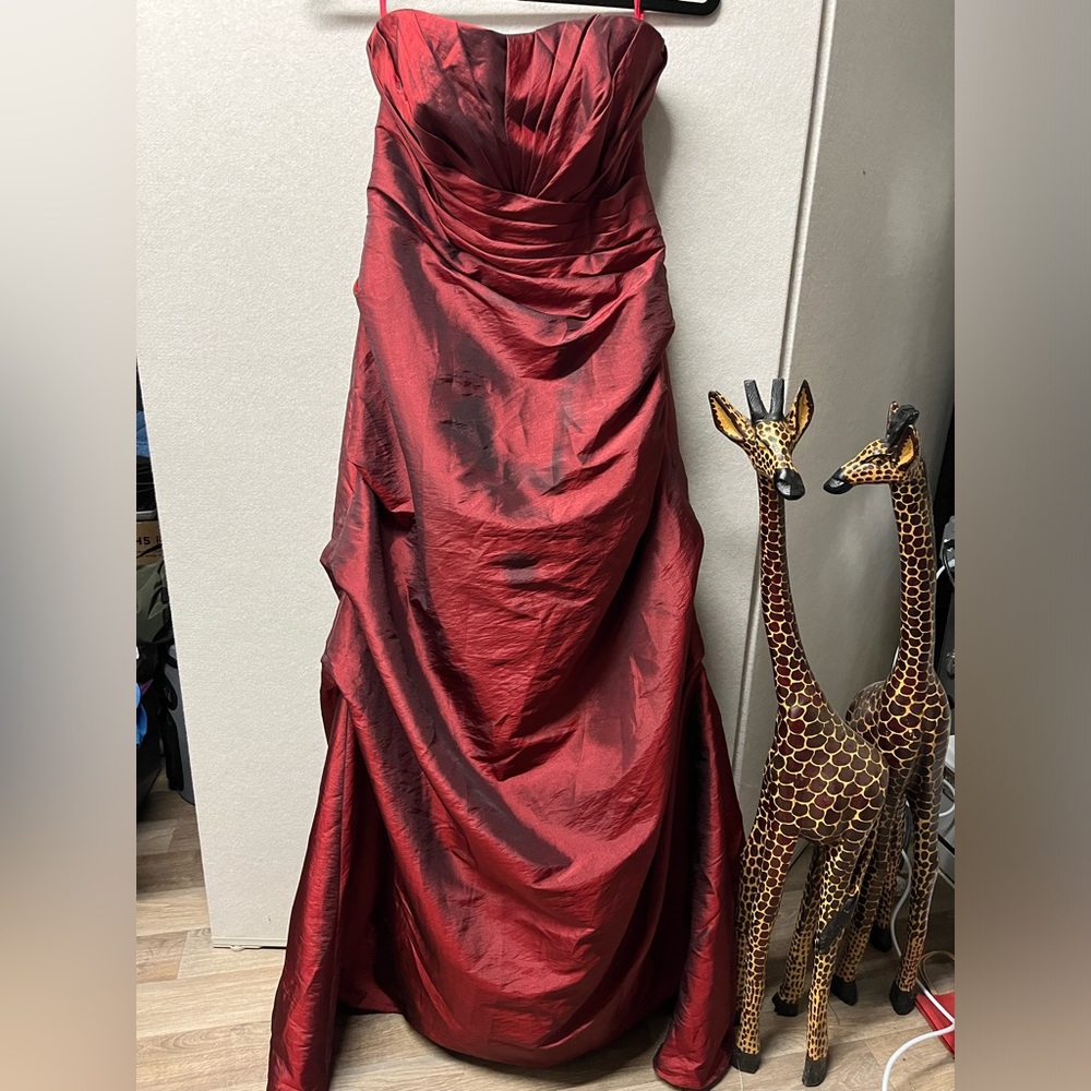 formal wear lovely deep red dress